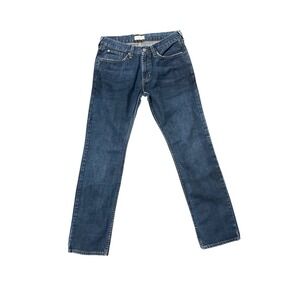 Bull head Dillon Skinny Mens Dark Wash Denim Jeans Slim Fit Blue Leg 31x30